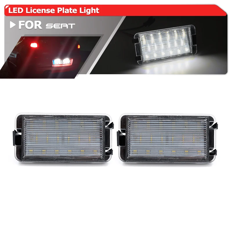 2x 18SMD Led לוחית רישוי אור עבור 99-05 מושב ליאון 1 M 04-09 Altea Arosa קורדובה MK1 MK2 איביזה טולדו 5P רכב סטיילינג