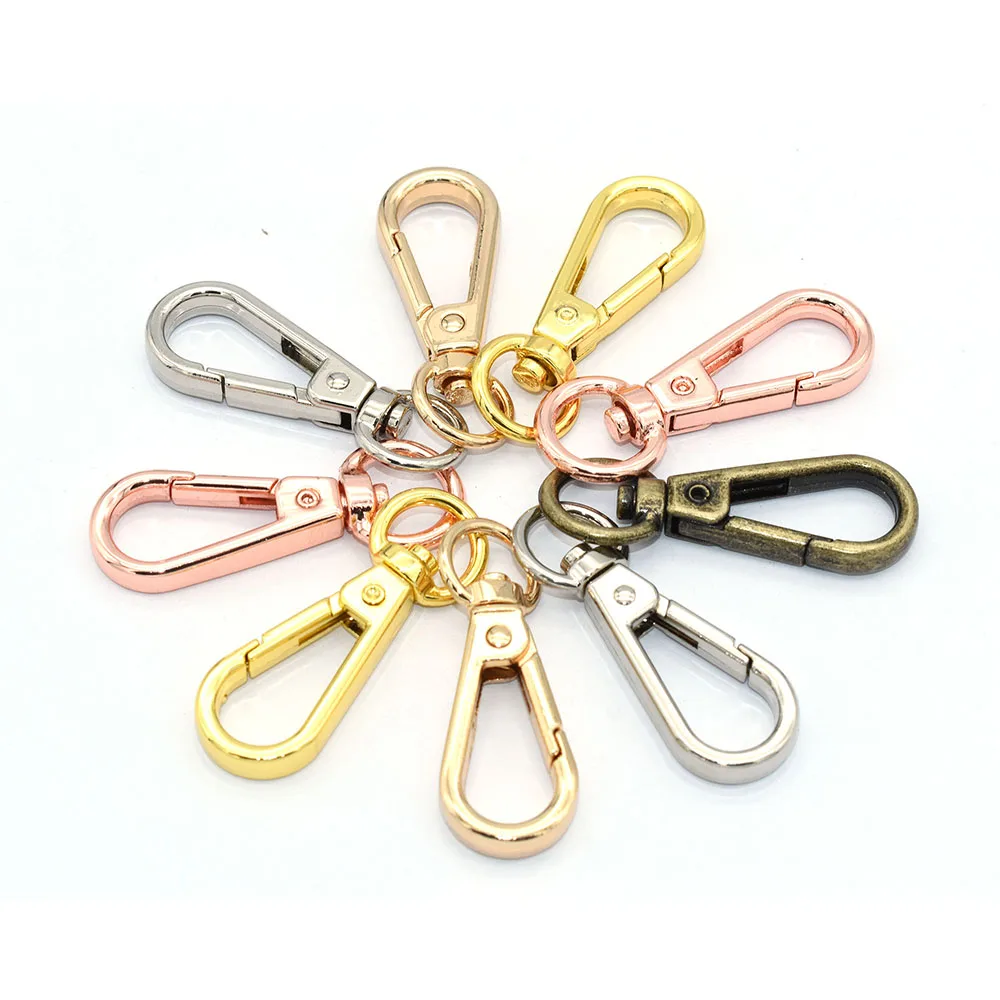 

12mm Gold Swivel Snap Hooks Swivel Clasp Push Gate Hook Lanyard Clasp Trigger Clasps Swivel Snap Hooks for key or backpack