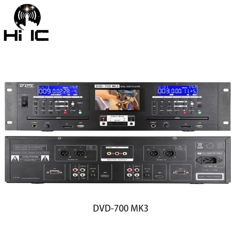 Imagem -02 - Cremalheira Único Dvd Dvd-600mk3 Dvd700mk3 Duplo Dvd Usb sd Dts Player Dvd550 Mk3 Dvd650bt