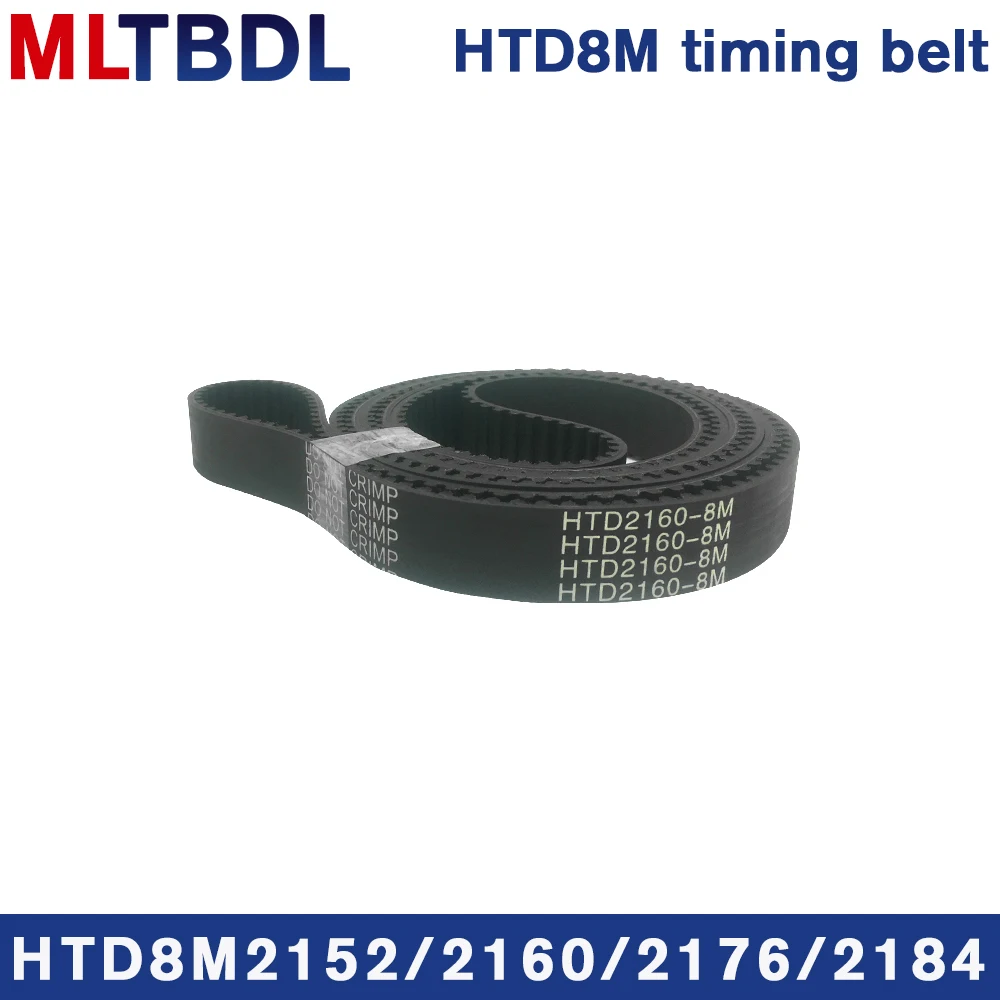 

Rubber synchronous belt HTD8M 2152 2160 2176 2184 pitch=8mm arc tooth industrial transmission toothed belt width15/20/30/40