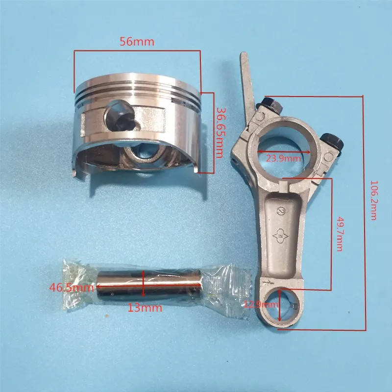 Imagem -02 - Biela para Honda Gx100 Pistão Anel de Pistão 98cc 3hp Bomba de Combustível Compressor de ar 13200-zod000