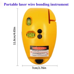 Mini Vertical Spirit Level Ool Laser Level LASER STRAIGHT Level 90 Degree Mouse-Shaped Plastic Self-Leveling Measuring Tool