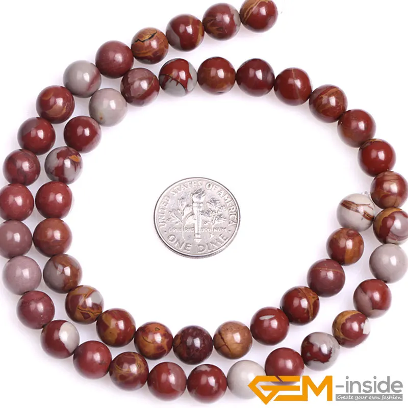 4 6 8 10 12mm Natural Round Dark Red Natural Stone Australia Noreena Jaspers Beads For Jewelry Making Strand 15 Inch