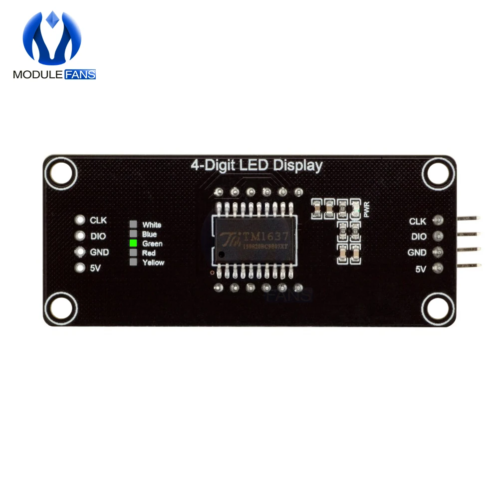TM1637 4-Digit LED 0.56'' 0.56 Inch Display Tube 7 Segments Clock Double Dots Module For Arduino Board IO I/O image 4