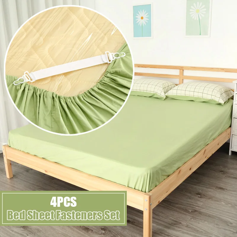 Bed Sheet Mattress Cover Blankets Grippers Clip Holder Fasteners Elastic Set Convenient #9505