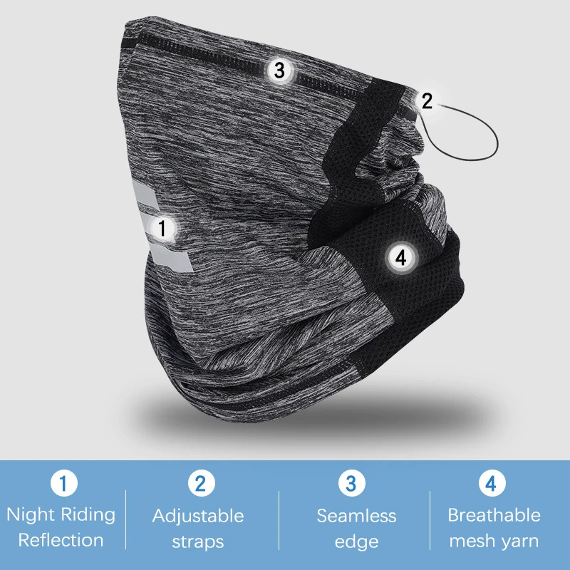 Zomer Gezichtsmasker Sport Bandana Heren Sjaal Cool Outdoor Cycling Magic Verstelbare Licht Reflecteren Ijs Zijde Vissen Vrouwen Sluier