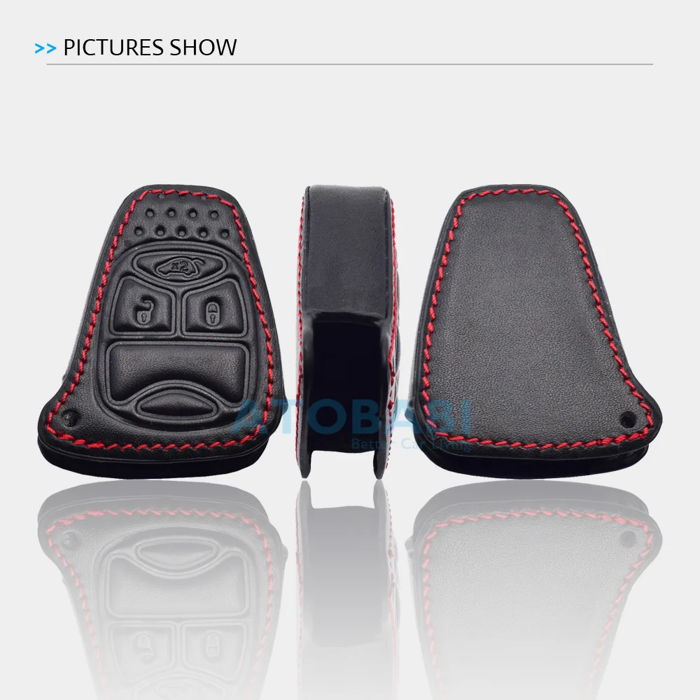 Leder Auto Schlüssel Fällen Fernbedienung Abdeckung Jacke Für Jeep Grand Cherokee Kommandant Liberty Dodge Avenger Ladegerät Durango Magnum – Detail 2