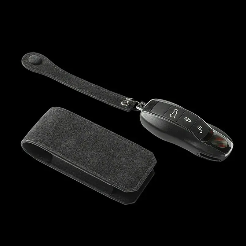 Key Wallet for Porsche Genuine Leather Car Key Holder Cover Fit for 2017 New Panameras Car Remote-Key Protective Case Bag