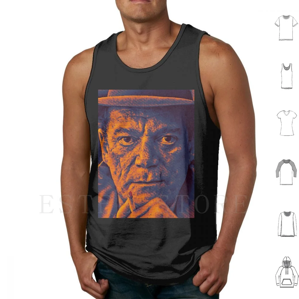 Smokes A Cigarette Tank Tops Vest Sleeveless Glitch Glitchart Digitalart Alphaville