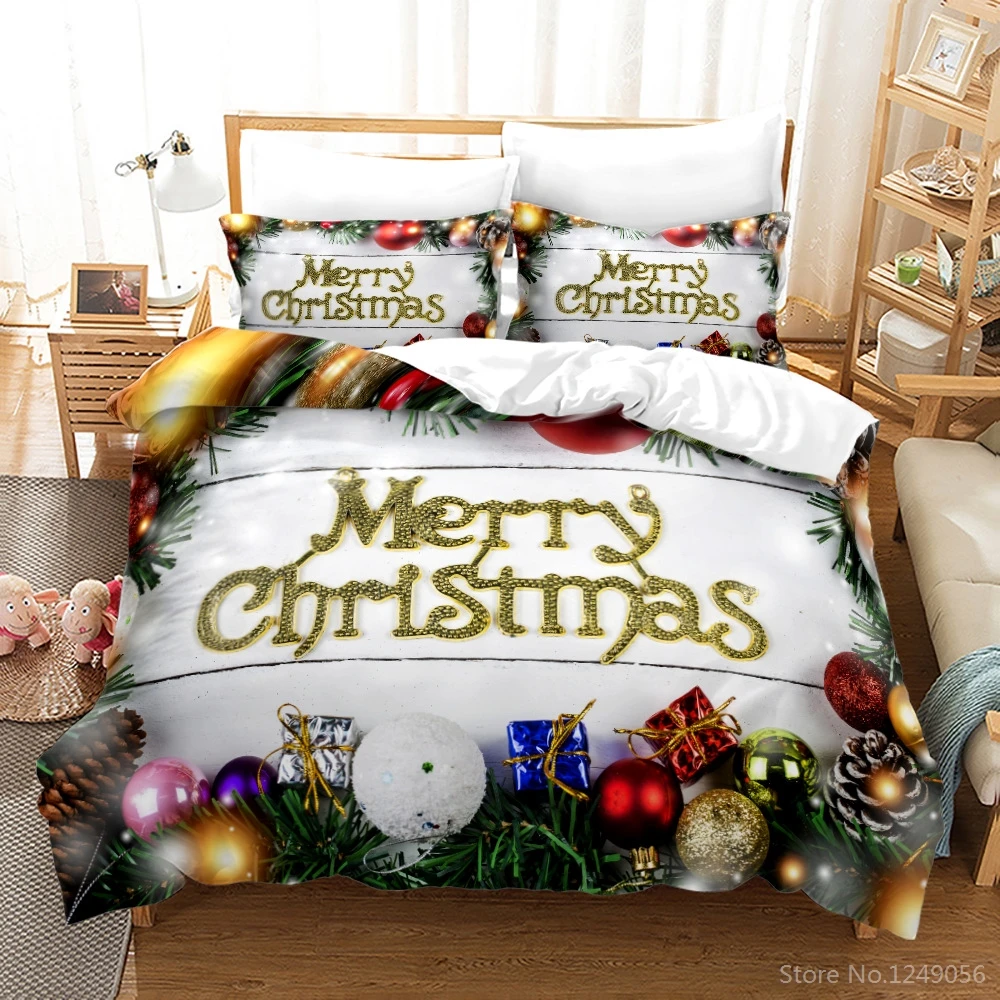 Merry Christmas 3d Bedding Set Digital Printing Boys/Girls/Adult Duvet Cover Pillowcase Twin Full Queen King Chidren Bed Linen