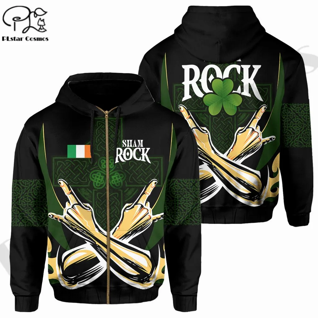 PLstarCosmos 3Dprinted Newest Sham Rock Ireland Happy St. Patrick’s Day Harajuku Streetwear Unique Unisex Hoodies/Sweatshirt/Zip