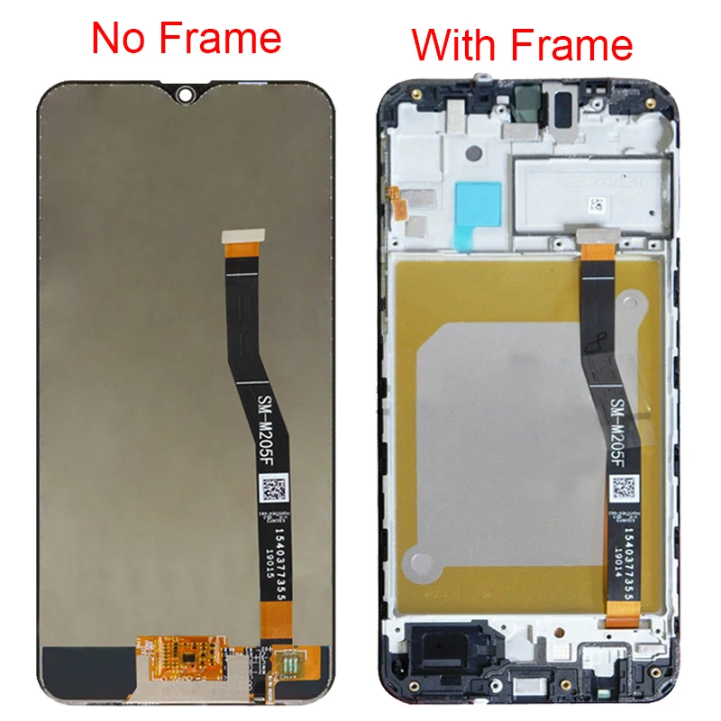 M205F LCD For Samsung  M20 2019 LCD With Frame SM-M205 M205F Touch Screen 6.3 Inch Super AMOLED LCD Parts