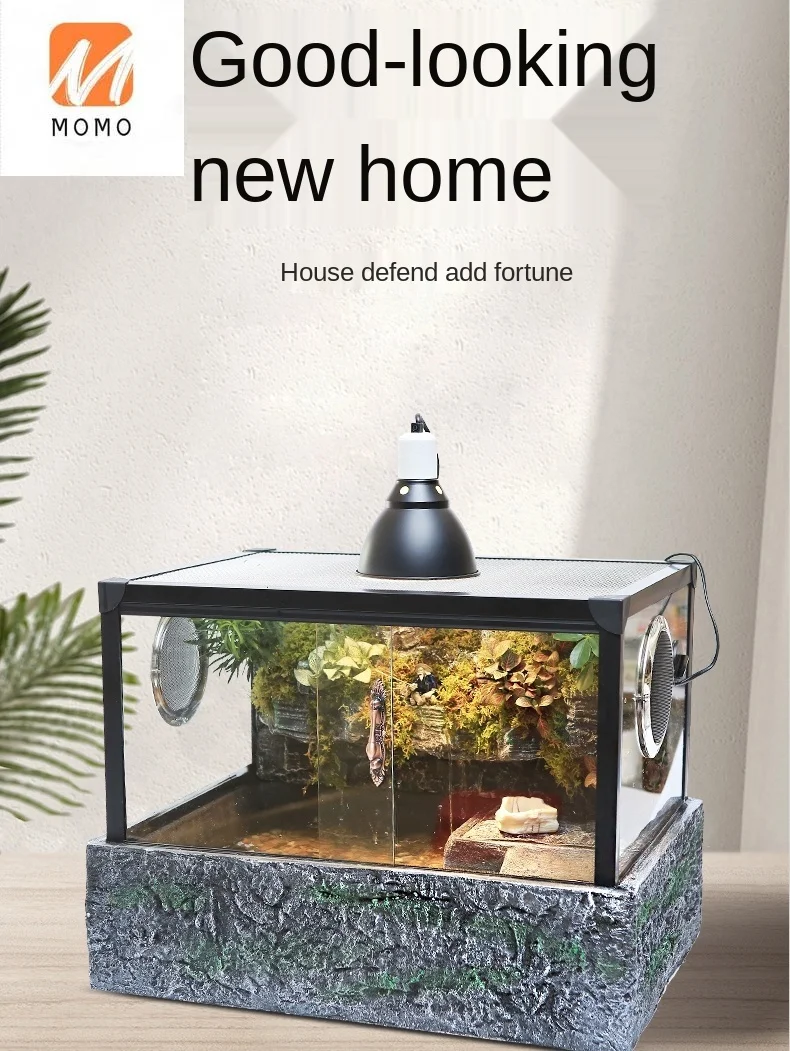 Turtle Jar Provided with Balcony Glass Turtle Jar Villa Terrapin Feeding Box Turtle Special Jar Change Water Rainforest Jar