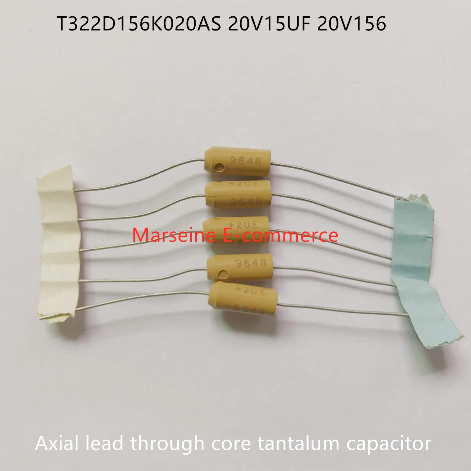 Original New 100% T322D156K020AS axial lead through core tantalum capacitor 20V15UF 20V156 (Inductor)