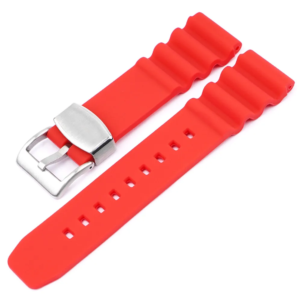 Correa De Silicona FiiMoo 22mm – Pulsera Ajustable Para Smartwatch, Naranja + Negro – Cómoda Y Resistente Al Agua