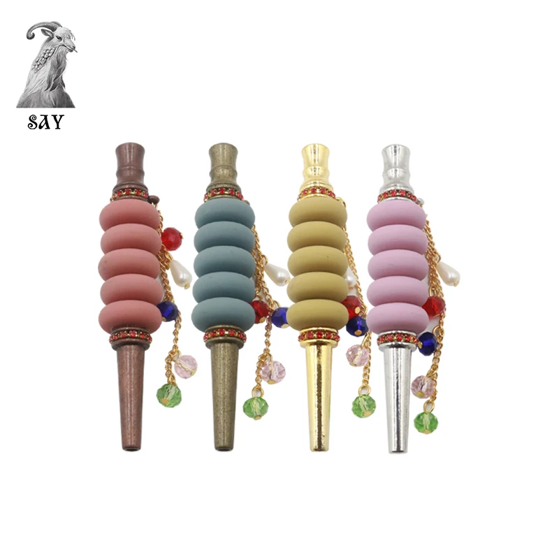 

SY 1PC Alloy Animal Shape Handmade Inlaid Jewelry Alloy Hookah Mouthpieces shisha Mouth Tips Chicha Narguile Accessories