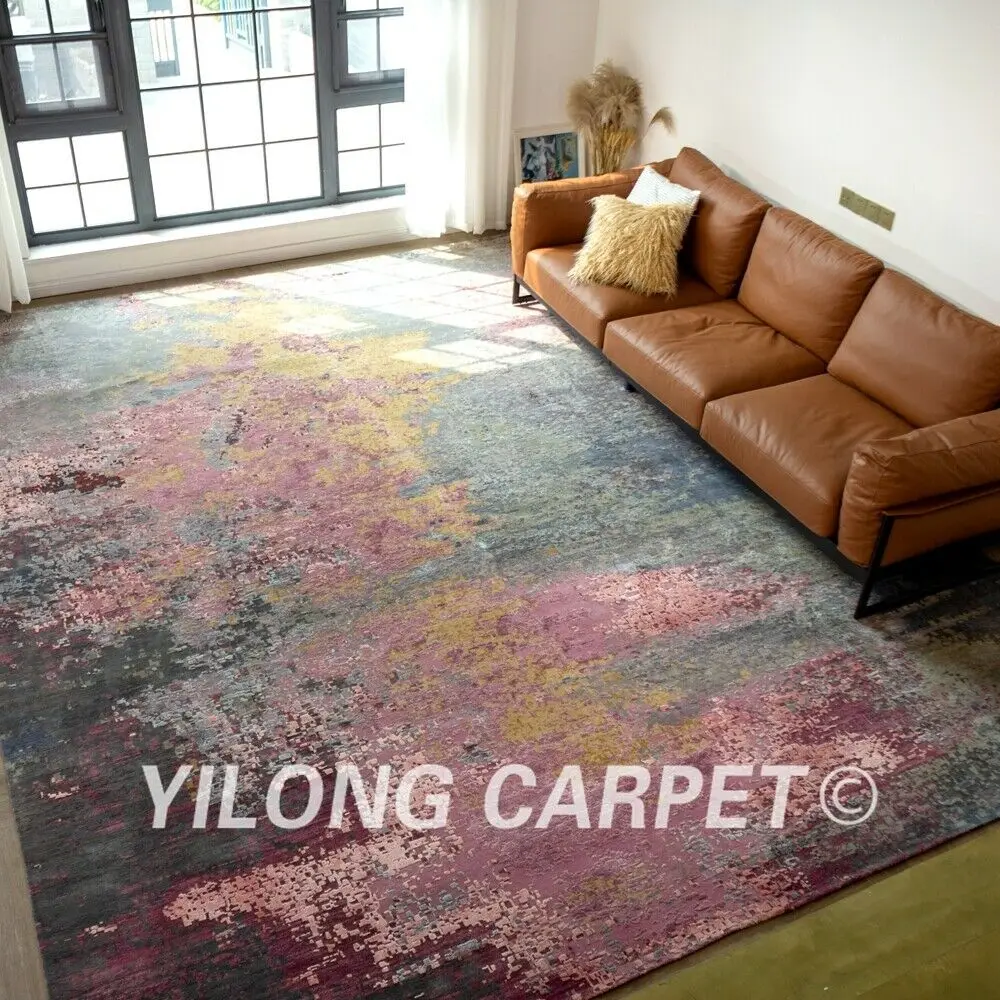 Yilong 12'x15' Oversized Handknotte Wool Carpet Villa Luxurious Carpet (YLRugP1649)