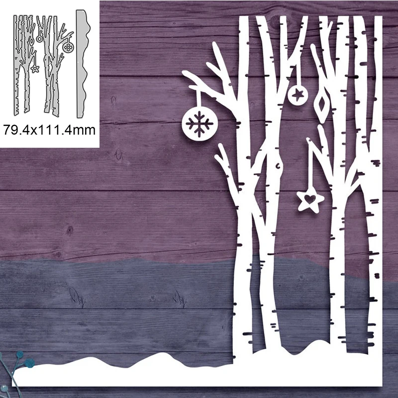 Tree Trunk in Winter  Metal Cutting Dies For DIY Scrapbook Cutting Die Paper Cards Embossed Decorative Craft Die Cut New