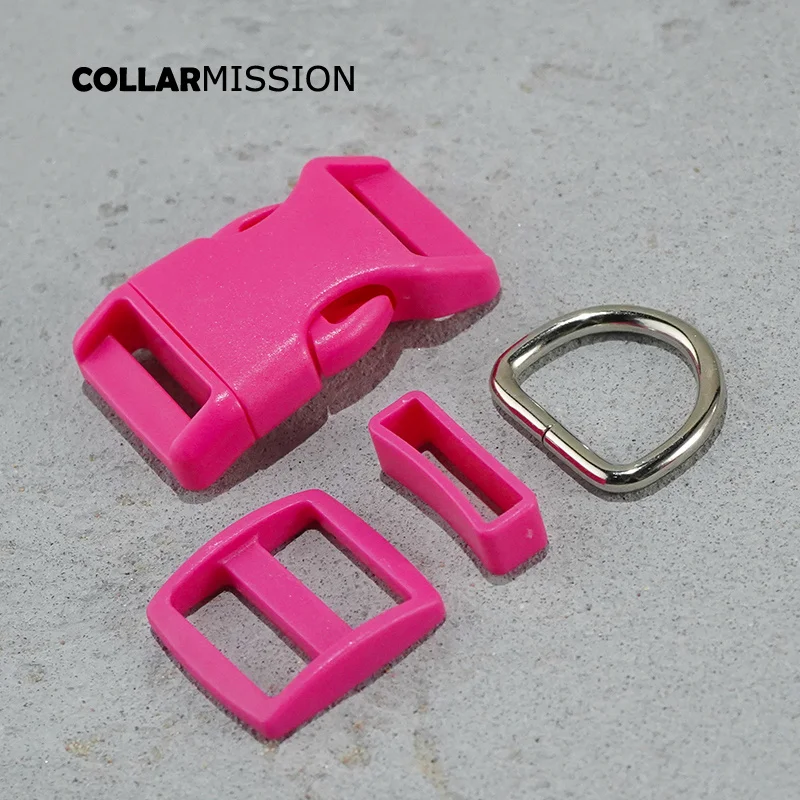 

20pcs/lot(plastic buckle+Tri-Glid+square keeper+D ring) DIY dog collar 25mm webbing sewing quality accessory premium 17 kinds