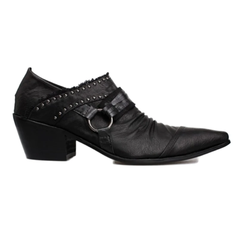 Japanese Style pointed toe shoes high-heeled Man's Leather Shoes, Wedding/Stage/Business Shoes for Man, EU38-46
