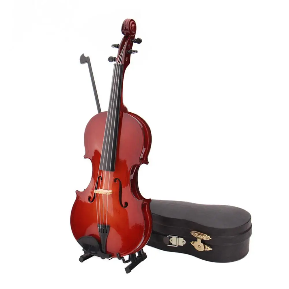 

Yiwa Violin Model Noneature Classical Violin Replica Decoration Display None Musical Instrument Ornaments with Stand Case