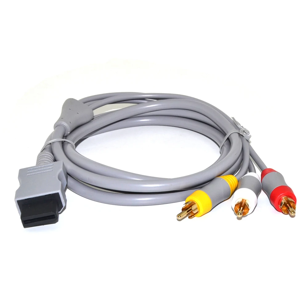 Câble AV Composite RCA, 1.8m, pour Audio et vidéo Wii