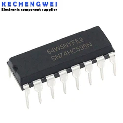 Chipset IC nuevo y original 74HC595 DIP 74HC595N DIP16 SN74HC595N DIP-16, 10 unidades