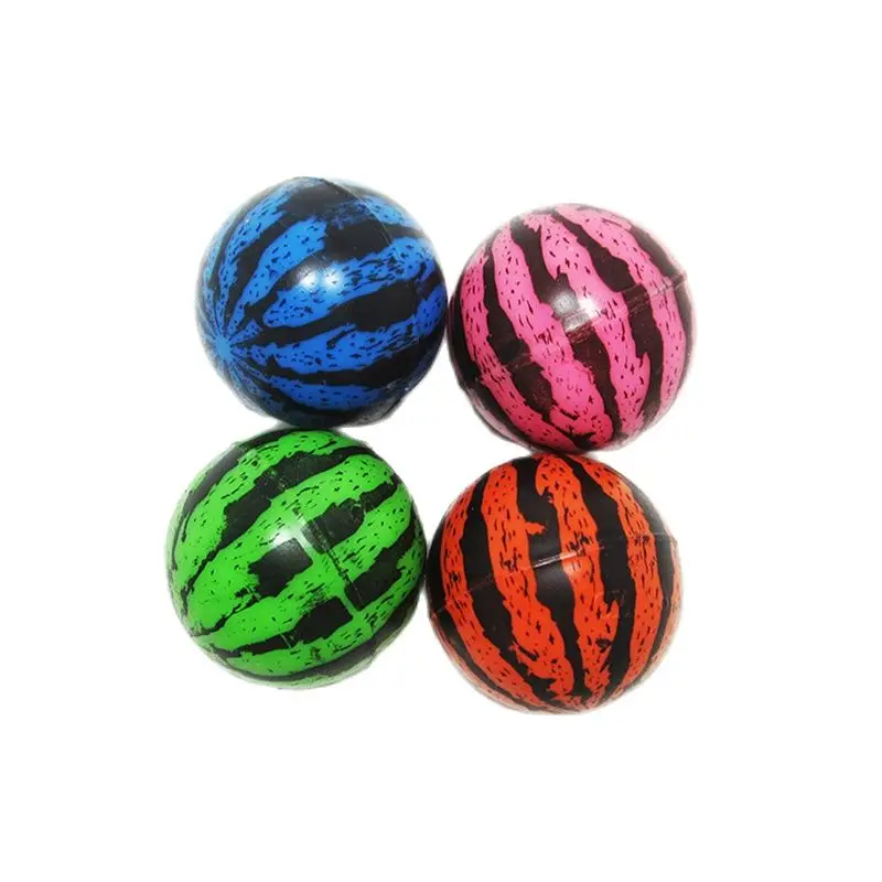 10pcs Children Toy Ball Colored Boy Bouncing Ball Rubber Outdoor Toys Kids Sport Game watermelon Elastic Juggling Jumping Balls