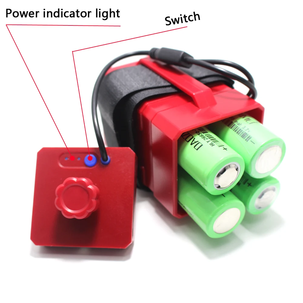 Imagem -06 - Tocha à Prova Ddiy Água Faça Você Mesmo 4x26650 Bateria Caixa Capa dc 16.8v 5v Usb Dupla Fonte de Alimentação Saída para Led Luz Lanterna