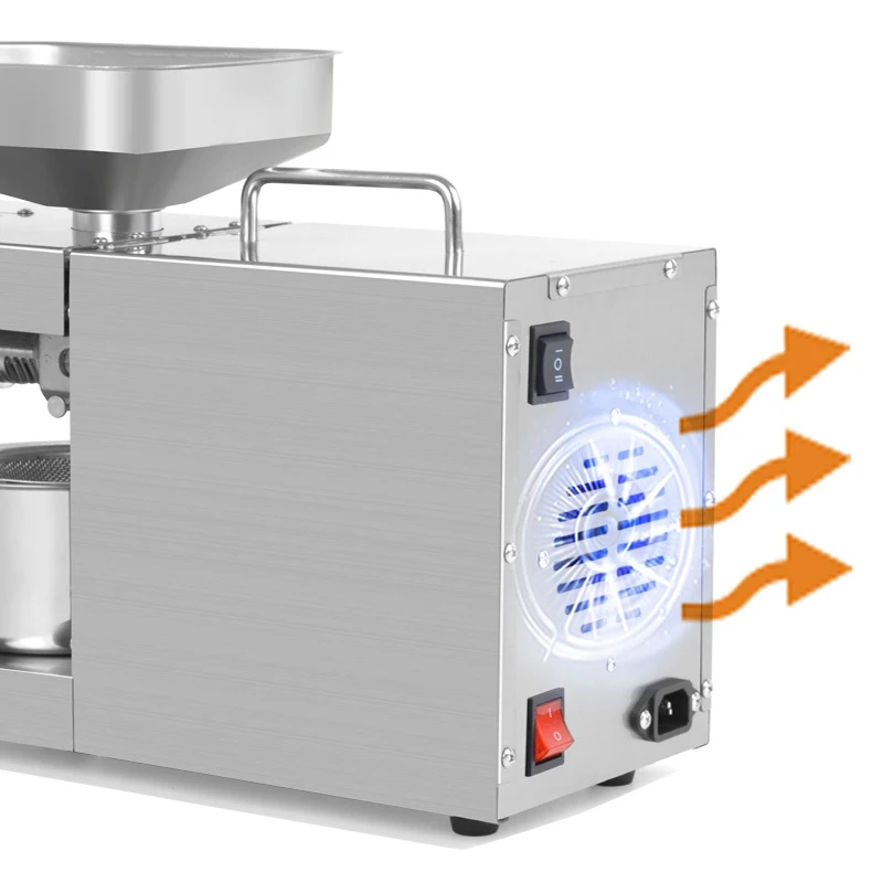 110 فولت/220 فولت التلقائي التجارية زيت بذر الكتان الصحافة الفول السوداني النفط الصحافة 610 واط الساخن والبارد الصغيرة الفولاذ المقاوم للصدأ النفط الصحافة