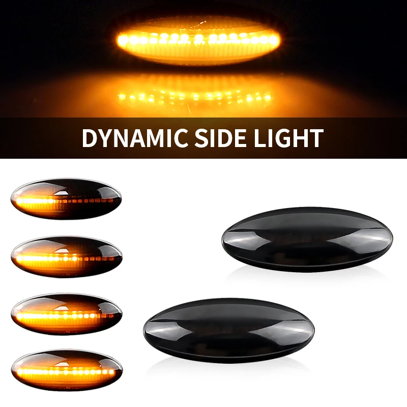 2X LED Turn Signal Light Dynamic Side Marker Fender Sequential Lamp For Toyota Yaris Vitz XP90 RAV4 XA30 MK3 Auris E150 Corolla