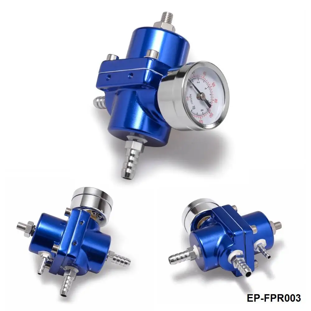Jdm Universal 0-140 PSI Adjustable Fuel Pressure Regulator FPR /Gauge For BMW E39 5 series Facelift 2000-2003 EP-FPR003