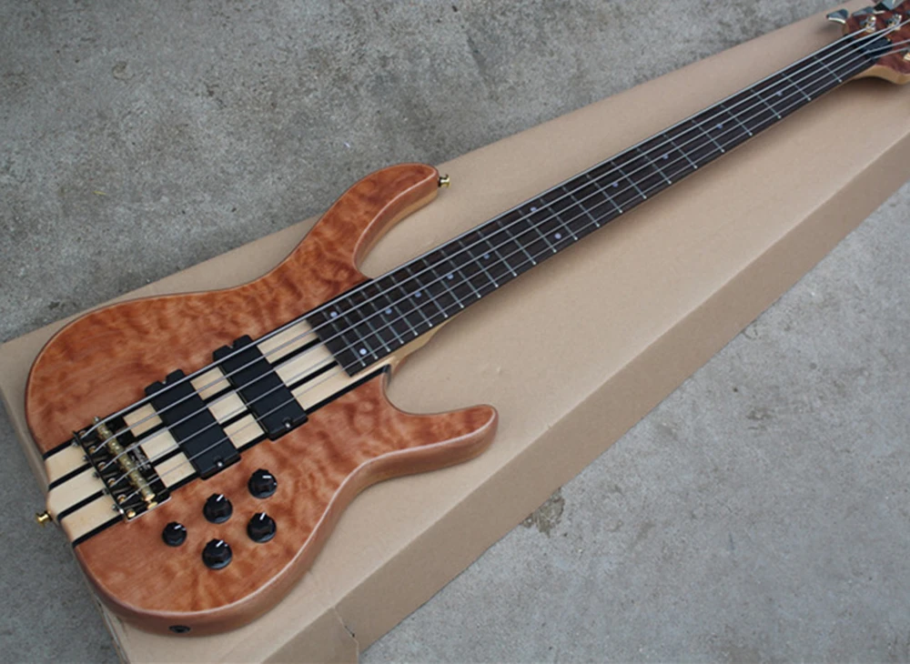 

5 Strings Bolt-on Electric Bass Guitar with Wilkinson Bridge,Active Circuit,Providing Customized Service