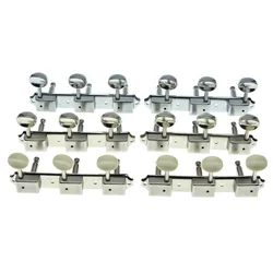 KAISH Chrome/Nickel Vintage 3 on a Plate 3x3 Guitar Tuning Keys Tuners for LP SG JR