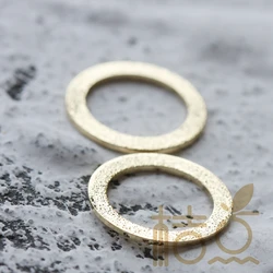 Solid Brass Flat CLOSED Ring - Stardust - Link - Loop 16mm (3888C-V-251)