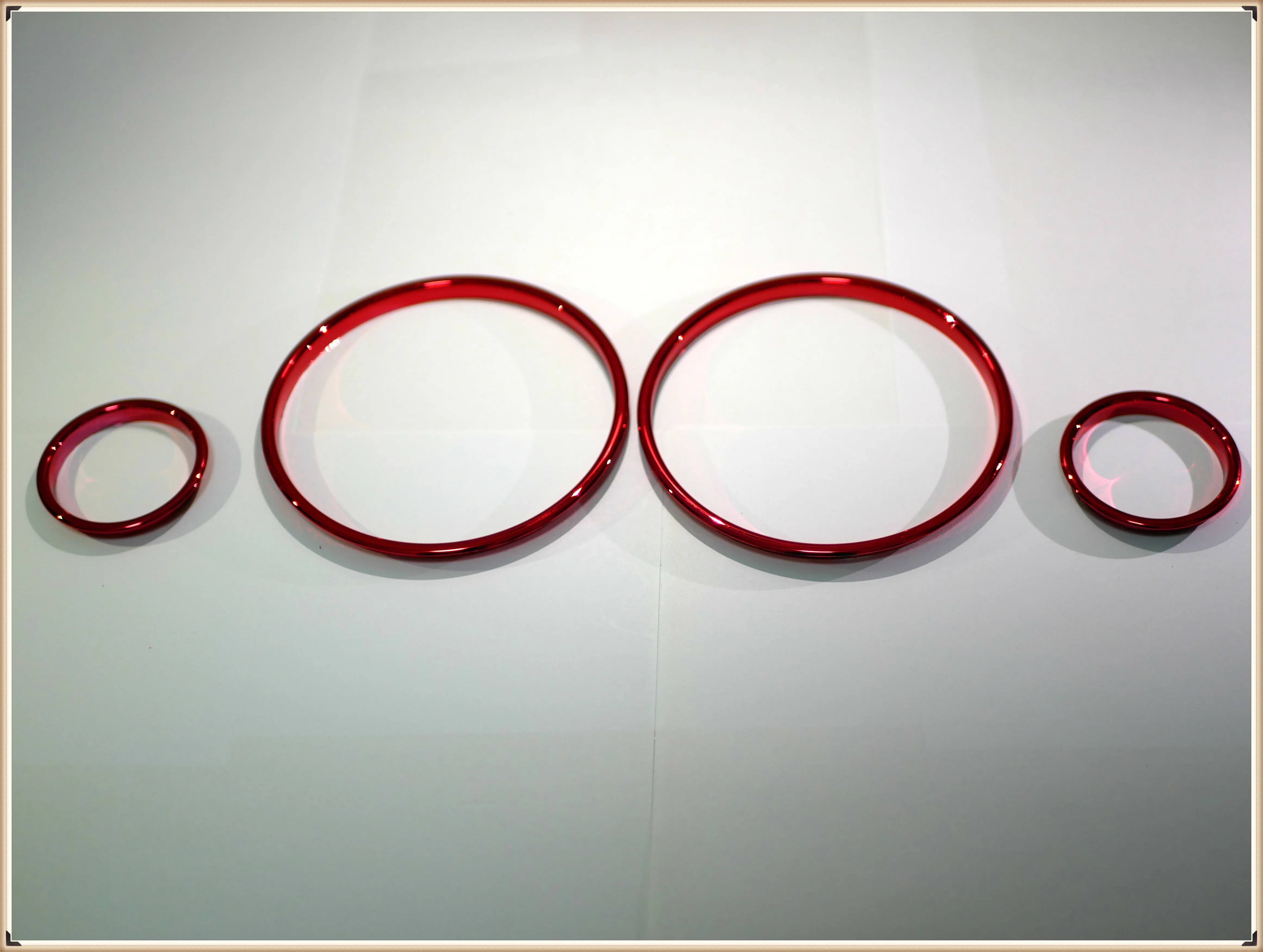 RED COLOR Speedometer Gauge Dial Rings Bezel Trim Tacho Ring for Vauxhall/Opel Astra G MK4 / Vauxhall/Opel Zafira A MK1 98-05