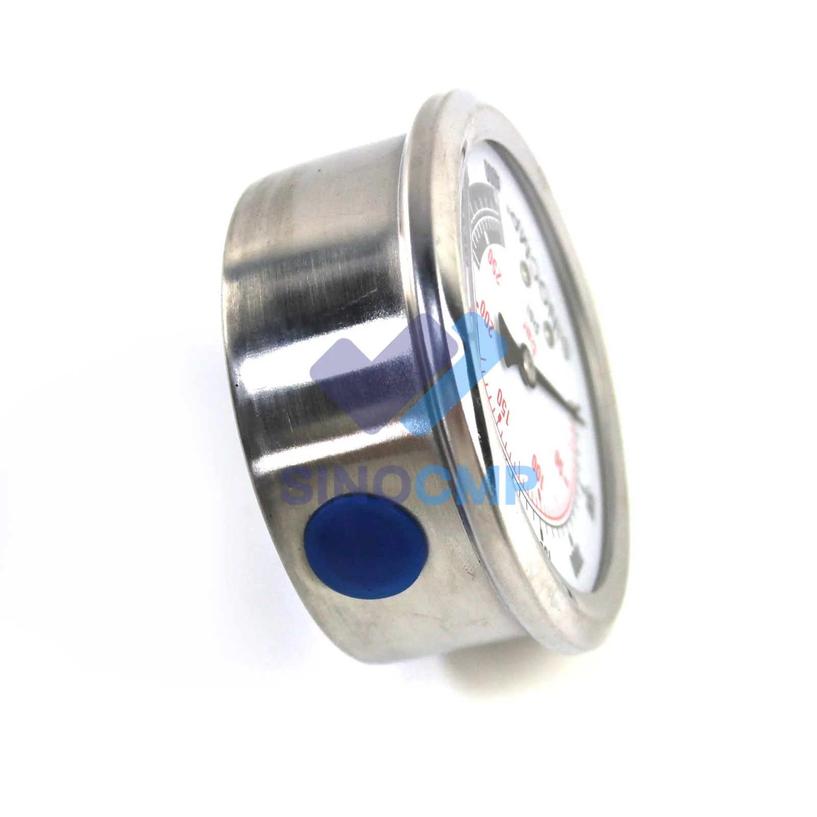 1pcs Hydraulic Pressure Gauge 25Mpa/0-250Bar/0-4000PSI IP65 Multi Purpose Double analog Gauges for compressors, motors, pumps