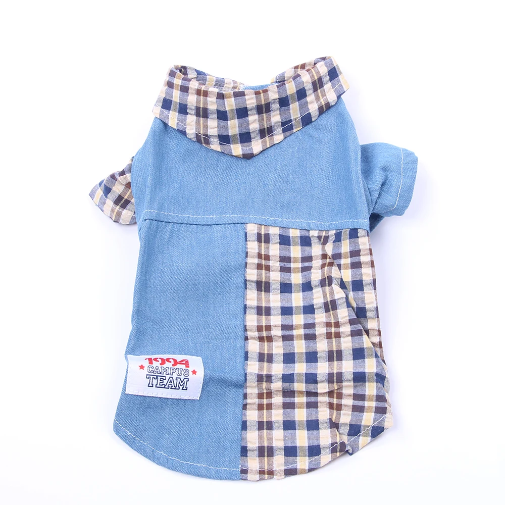 Dog Pet Clothes Shirt Plaid Design Cat Puppy Blouse Spring/Summer Clothes Apparel 2 Colours