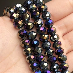 3 4 6 8mm Multicolor AB Color Czech Crystal Beads for Jewelry Making Diy Needlework Spacer Faceted Glass Beads Wholesale 15''