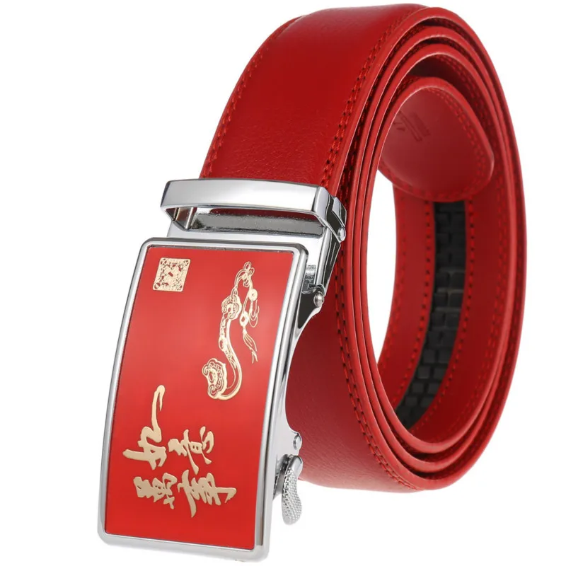 New Men Belt Fashion Alloy Automatic Buckle Belt Business Affairs Casual Decoration Belt Men's Belts Luxury Brand LY136-222757-1