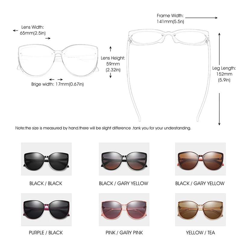 2020 New Polarized lady Sunglasses Fashion Vintage Women Brand Designer Sun Glasses cat eye woman Female original oculos