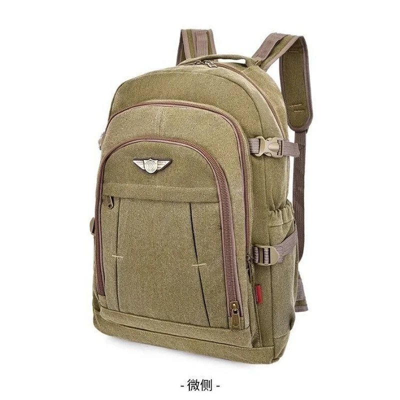 Big Capacity Men Backpack Laptop 16 Inch Canvas Solid School Bags Teen College Student s Multifunctional  Y273