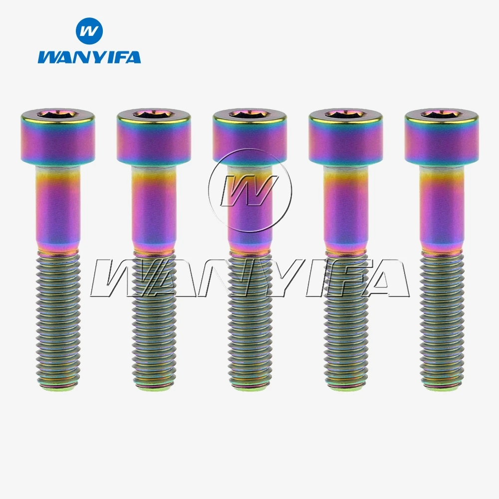 

Wanyifa 5Pcs M8X40mm Titanium Ti GR5 Standard DIN912 Bolts Screws Allen Bolt Cylinder Head Hex Socket Head Cap Screw