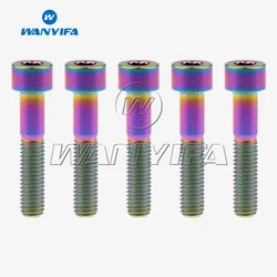 Wanyifa 5Pcs M8X40mm Titanium Ti GR5 Standard DIN912 Bolts Screws Allen Bolt Cylinder Head Hex Socket Head Cap Screw