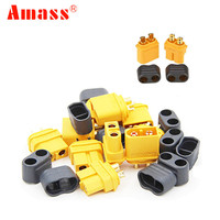 50 pair Amass XT60+ Plug Connector With Sheath Housing Male & Female For RC Lipo Battery FPV Quadcopter