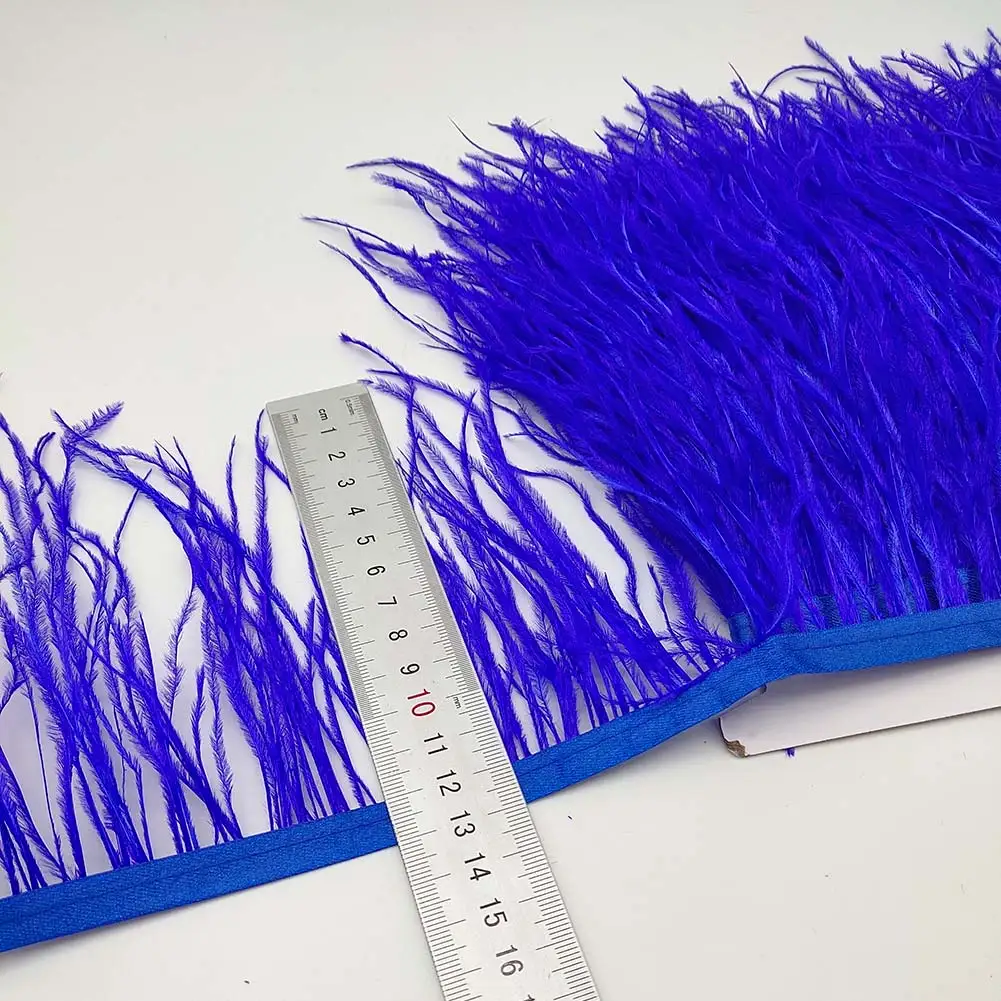 Wholesale 10Yard High Quality Ostrich Feather Trim Fringe Feather Ribbon 10-15CM/4-6Inch Width Sewing Crafts Costumes Decoration