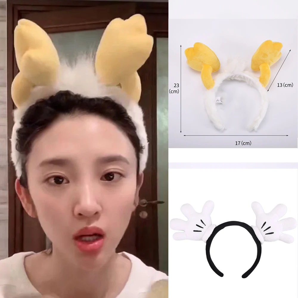 Disney 3D Minnie Mouse Hairband Cartoon Animal EARS COSTUME Headband Cosplay Plush Adult/Kids Headband Party Accessories