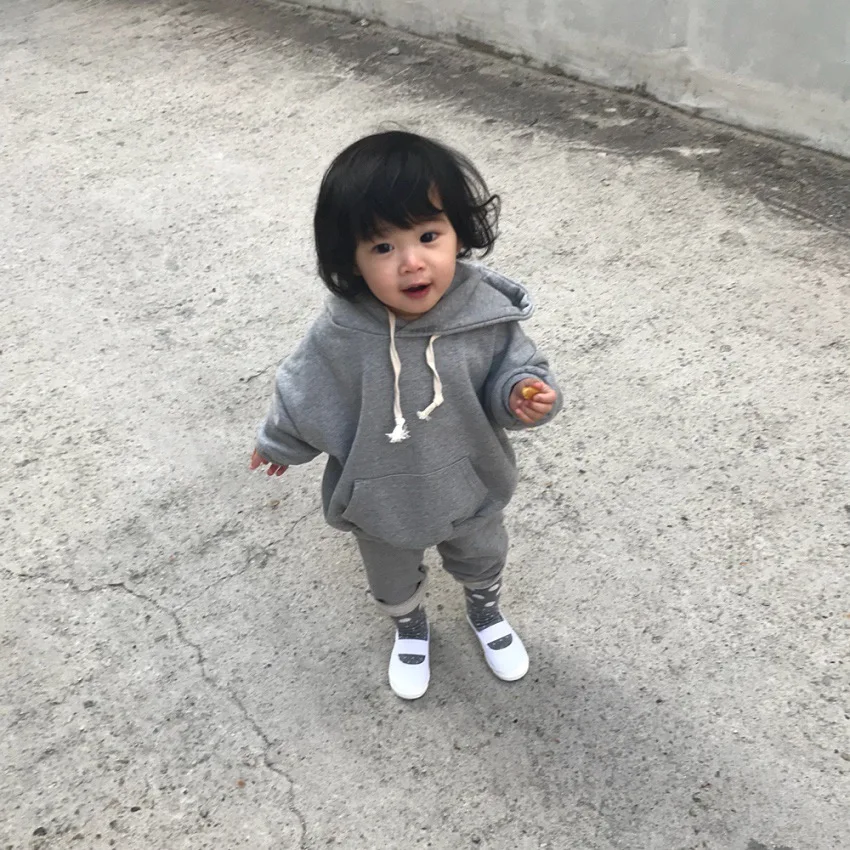 Newborn Baby Clothing Sets Autumn Boys Hooded Sweatshirt Long Sleeve Tops Kids Girls Harem Pants Suit Children Clothes Set