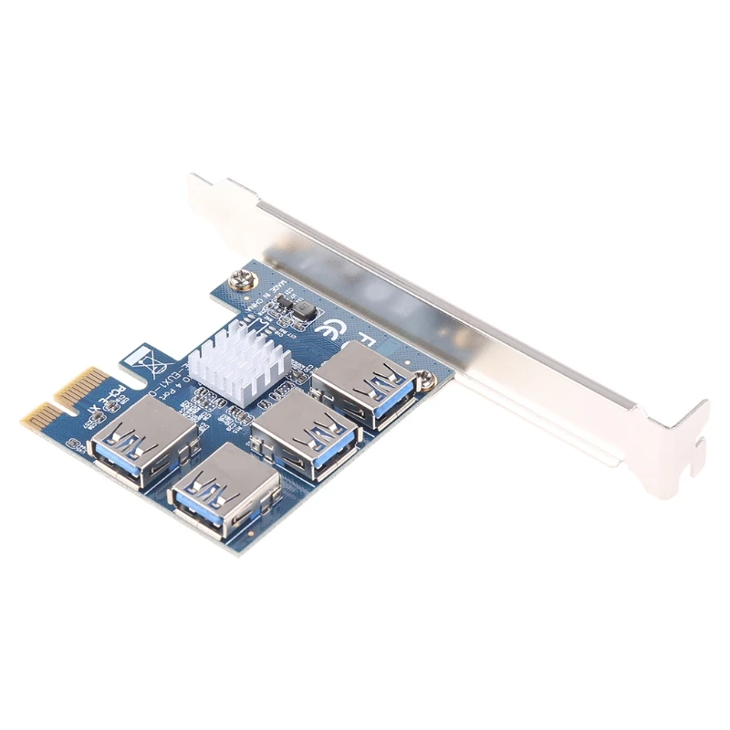 

PCIE 1 to 4 PCIE Riser Card Graphics Card Riser External 4 Slot Adapter USB3.0 Mining Special Riser Card Expansion Card