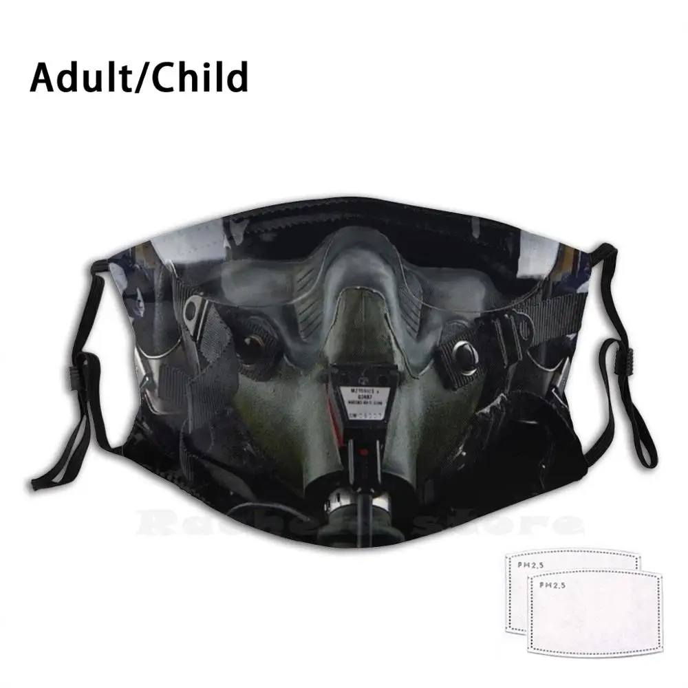 Maverick Adult Kids Anti Dust Filter Diy Mask Helmet Maverick Pilot Plain Movie Gun Top Idol Force Academy